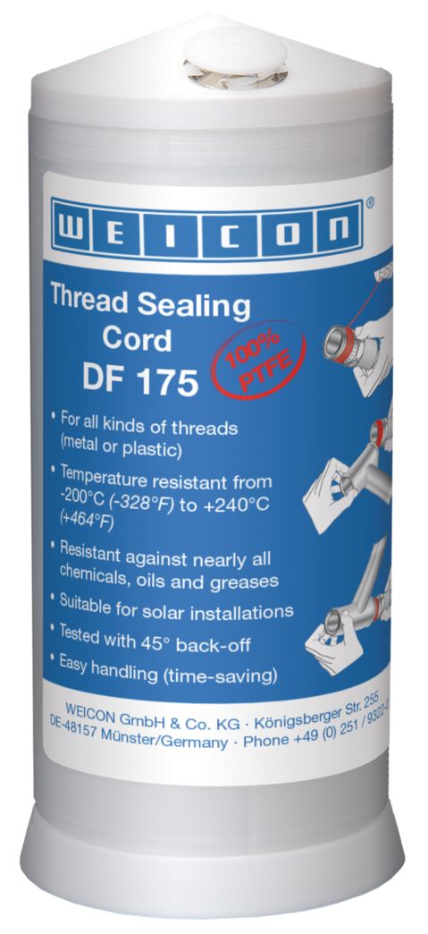 Weicon Gewinde-Dichtfaden – Universelle Gewindeabdichtung Weicon Gewinde-Dichtfaden zur zuverlässigen Abdichtung von Metall- und Kunststoffgewinden; ersetzt Hanf und PTFE-Band, einfach in der Anwendung und sofort dicht.