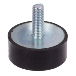Einseitige Gummischwingelemente zur Reduzierung von Vibrationen und Geräuschen, ideal für Maschinen- und Gerätebau.
