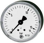 Präzises Manometer zur Anzeige von Druckwerten in Druckluft- oder Flüssigkeitssystemen.