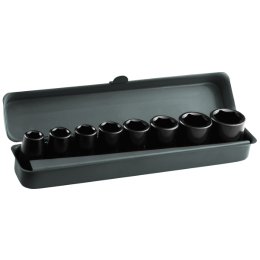 Vielseitiges Steckschlüssel-Set SKSL-SET-3/8"-8 für präzise Schraub- und Montagearbeiten.