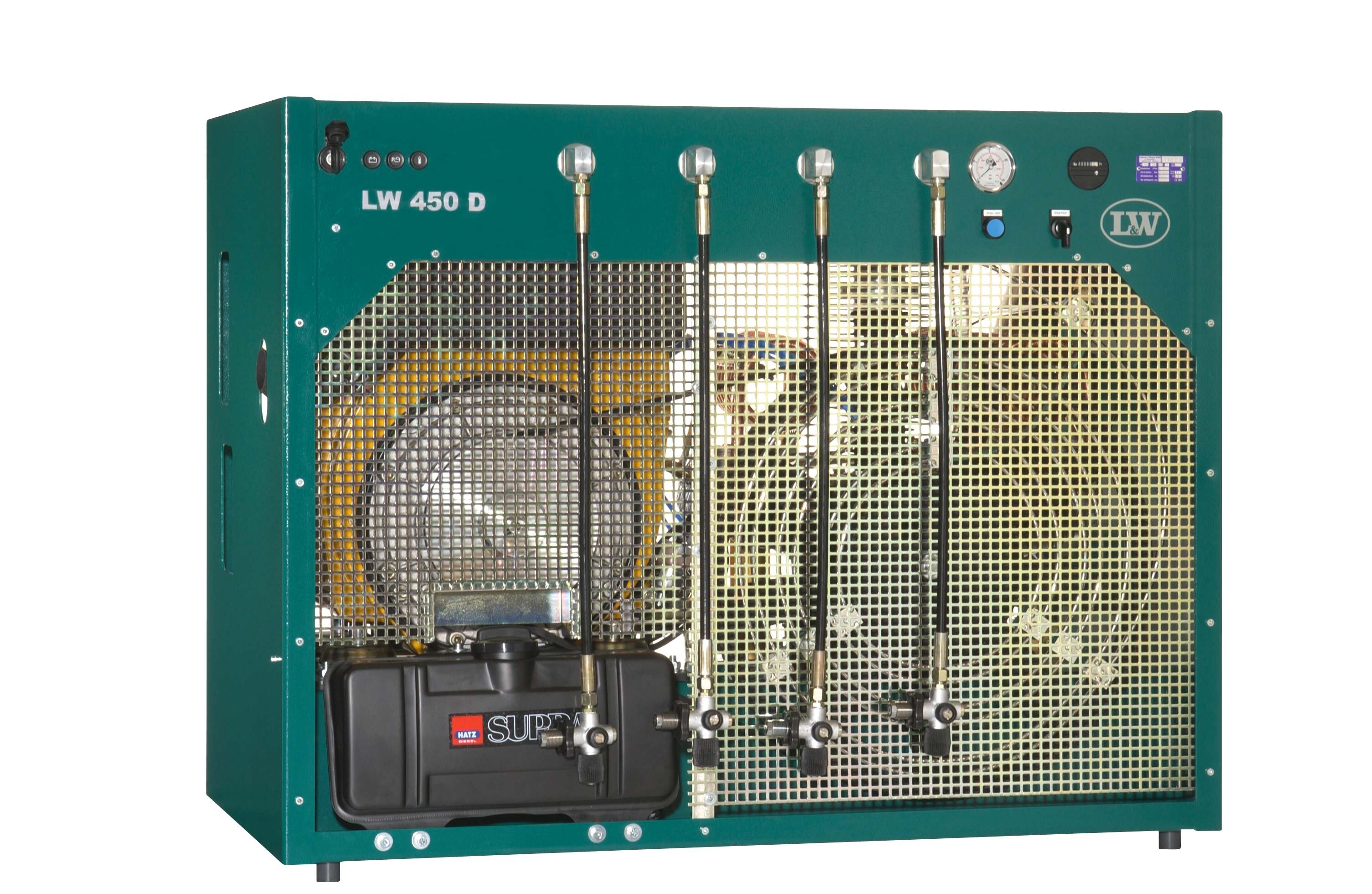LW 450 D Kolbenkompressor mit robustem Aufbau und hoher Förderleistung, ideal für professionelle Anwendungen und den industriellen Einsatz.