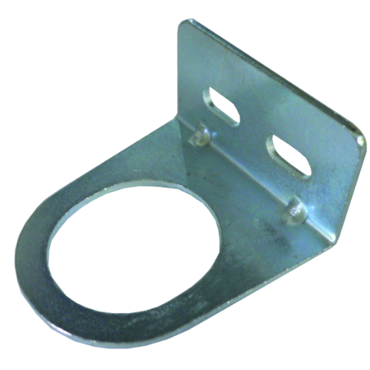 Metall-Winkelbefestigung für 3/8"- bis 1/2"-Rohr- oder Schlauchsysteme, sorgt für stabile Montage und sichere Verbindung.
