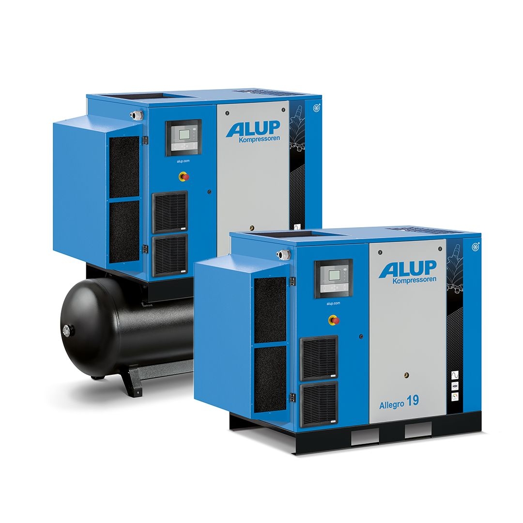 Schraubenkompressor ALLEGRO 15+ 12,5 400/50 AD – Effizient für Dauerbetrieb Schraubenkompressor ALLEGRO 15+ mit 12,5 bar, Ausführung 400/50 AD, leistungsstark für industrielle Druckluftanwendungen