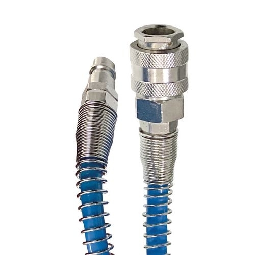 Flexibler Spiralschlauch 8 x 12 mm mit 10 Metern Länge, ideal für Druckluftleitungen und mobile Anwendungen.