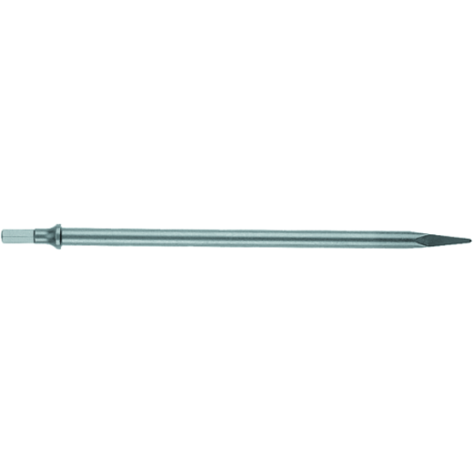 Spitzmeißel aus gehärtetem Stahl für präzises Abtragen und Formen von Beton, Stein oder Mauerwerk; ideal für professionelle Abbruch- und Steinbearbeitungsarbeiten.
