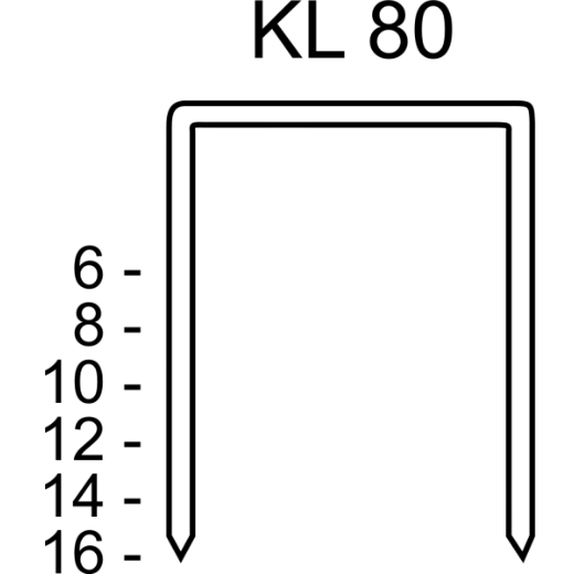 Hochwertige Klammern KL80 für präzises und sicheres Heften in Hand- und Druckluftnaglern