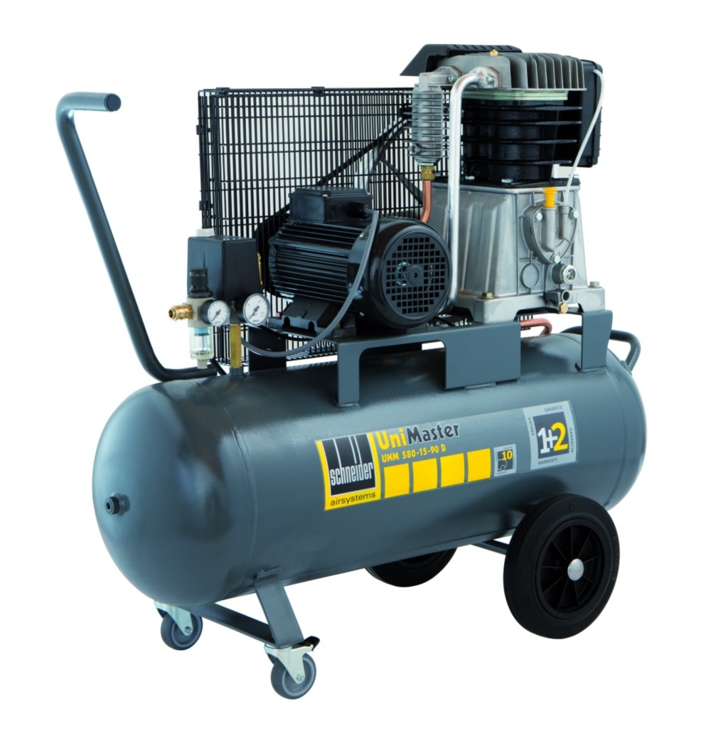 Kompressor UNM 580-15-90 D – Leistungsstarker Kolbenkompressor für Werkstatt und Industrie Kompressor UNM 580-15-90 D mit 90-Liter-Behälter, 15 bar Arbeitsdruck und robustem Antrieb für professionelle Druckluftanwendungen.