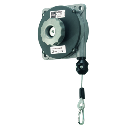 Federzug FZ – mechanischer Zug- und Rückstellmechanismus Abbildung eines Federzugs FZ, einer Metallfeder, die Zugkräfte aufnimmt und als Rückstell- oder Spannmechanismus in Maschinen, Türen oder technischen Anwendungen verwendet wird.