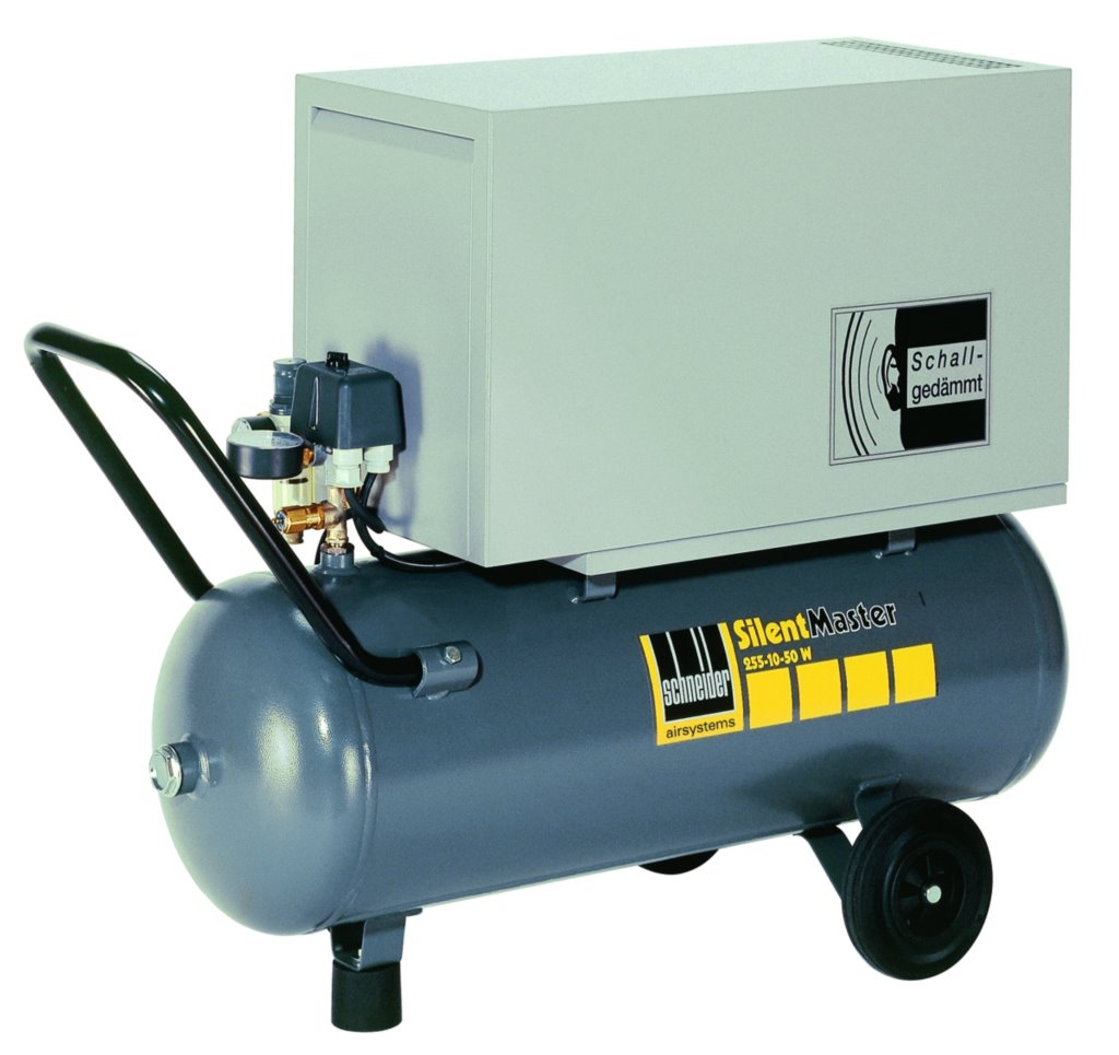 Kompressor SEM 255-10-50 W, robustes Druckluftaggregat mit 50-Liter-Kessel, ideal für Werkstatt- und Handwerkeinsätze.