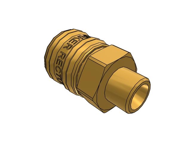 Metallische Schnell-Verschlusskupplung M14 x 1,5, ermöglicht einfache, schnelle und dichte Verbindungen in Druckluft- und Schlauchsystemen.