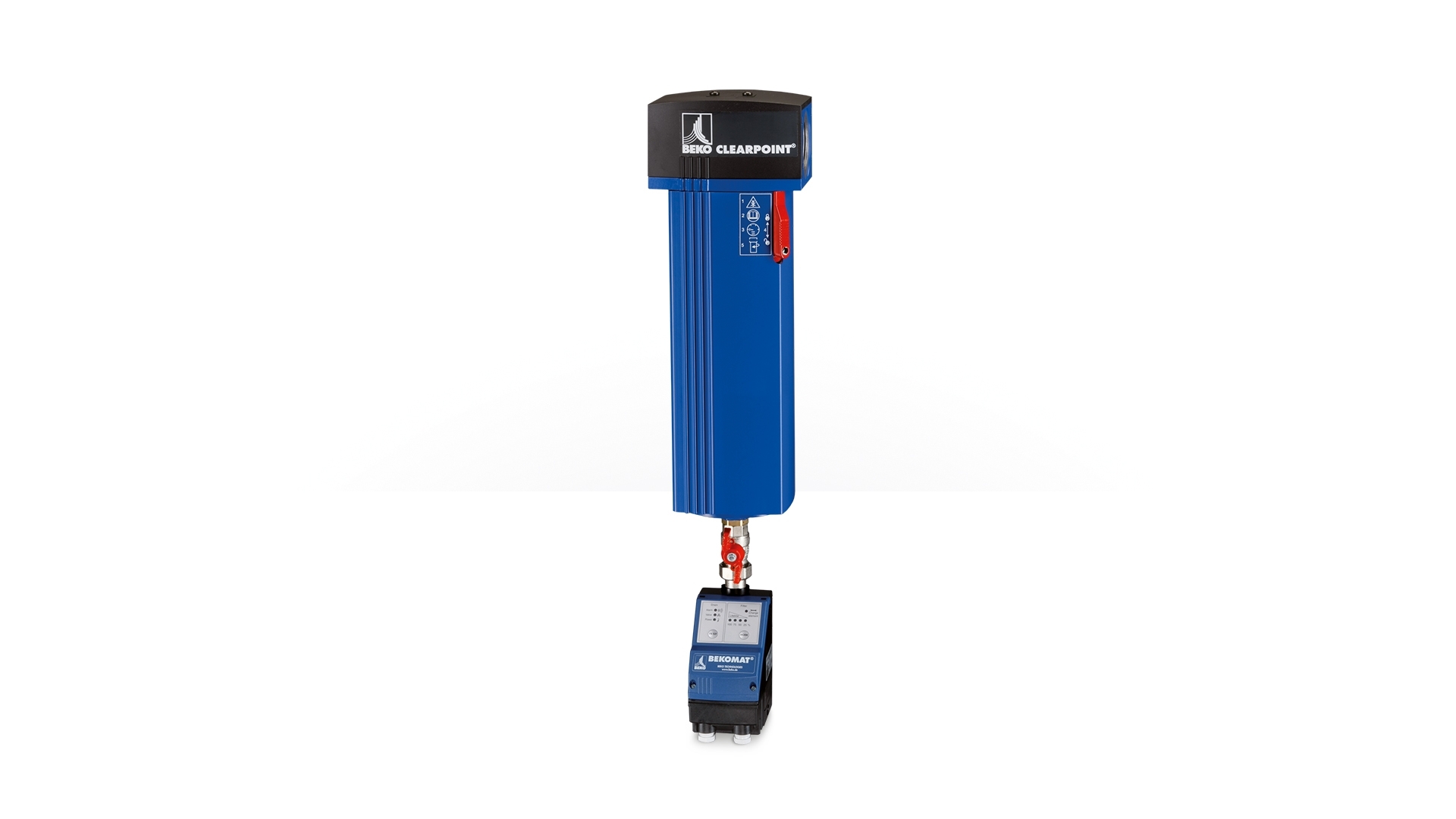 CLEARPOINT 3eco Druckluftfilter zur effizienten Entfernung von Öl, Wasser und Schmutzpartikeln für optimale Luftreinheit in Druckluftsystemen.