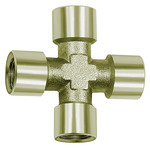 Kreuzstutzen i/i/i/i – Vielseitiger Anschluss für Druckluftleitungen Metall-Kreuzstutzen mit Innengewinde auf allen vier Seiten, ideal zum Verteilen von Druckluft in mehreren Leitungen gleichzeitig.
