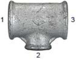 Reduzier-T-Stück R 2" x R 1/2", robustes Verbindungselement zur Verteilung und Reduzierung von Druckluftleitungen.