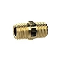 Doppelnippel aus Metall, ideal zum Verbinden von zwei Rohr- oder Schlauchleitungen, robust und zuverlässig für Druckluft- und Flüssigkeitssysteme