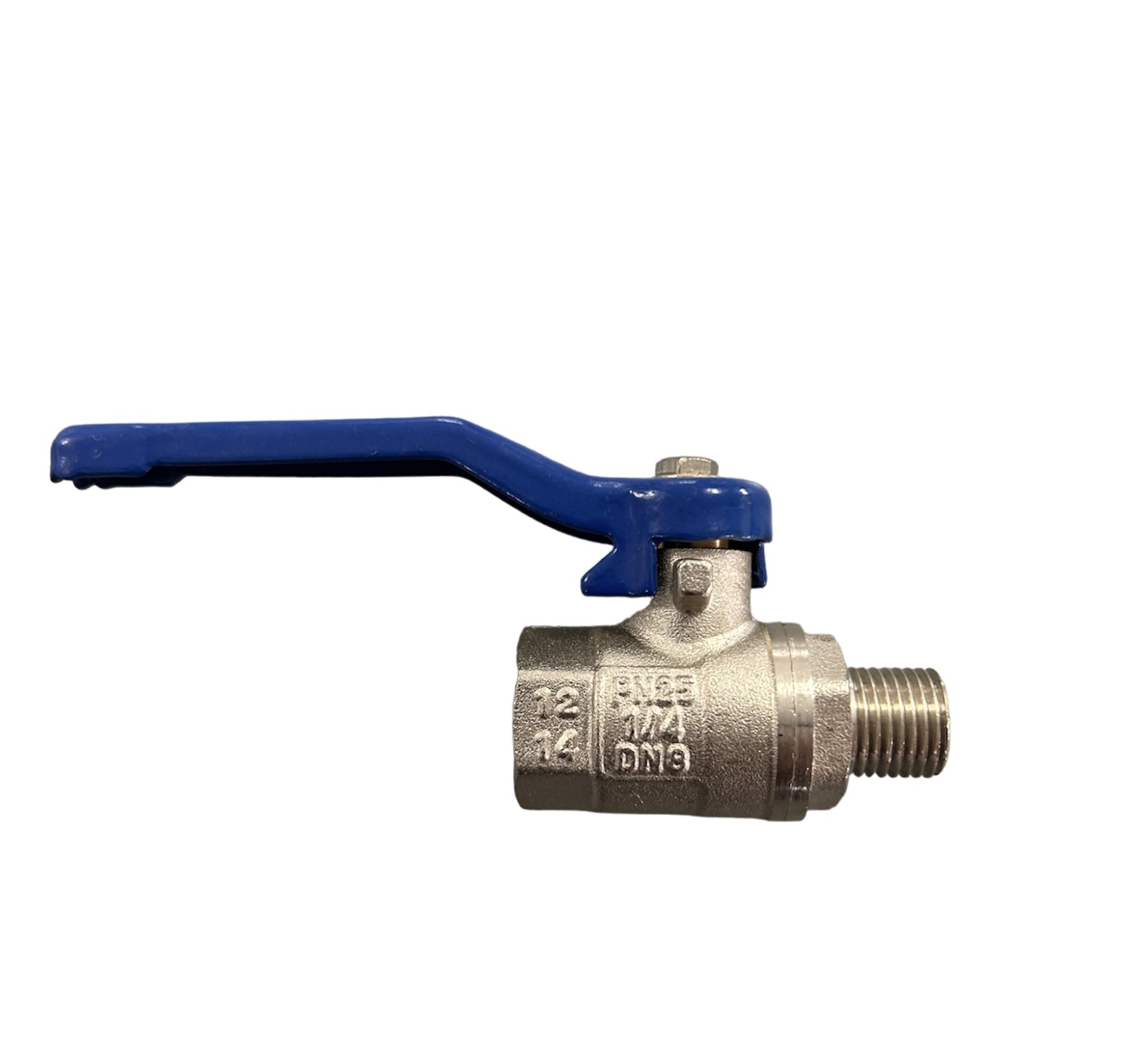 Kugelhahn mit Innen- und Außengewinde – Absperrventil für Rohrsysteme Robuster Kugelhahn mit Innen- und Außengewinde, ermöglicht sicheres Öffnen und Schließen von Rohr- und Schlauchleitungen in Druckluft- oder Flüssigkeitssystemen.