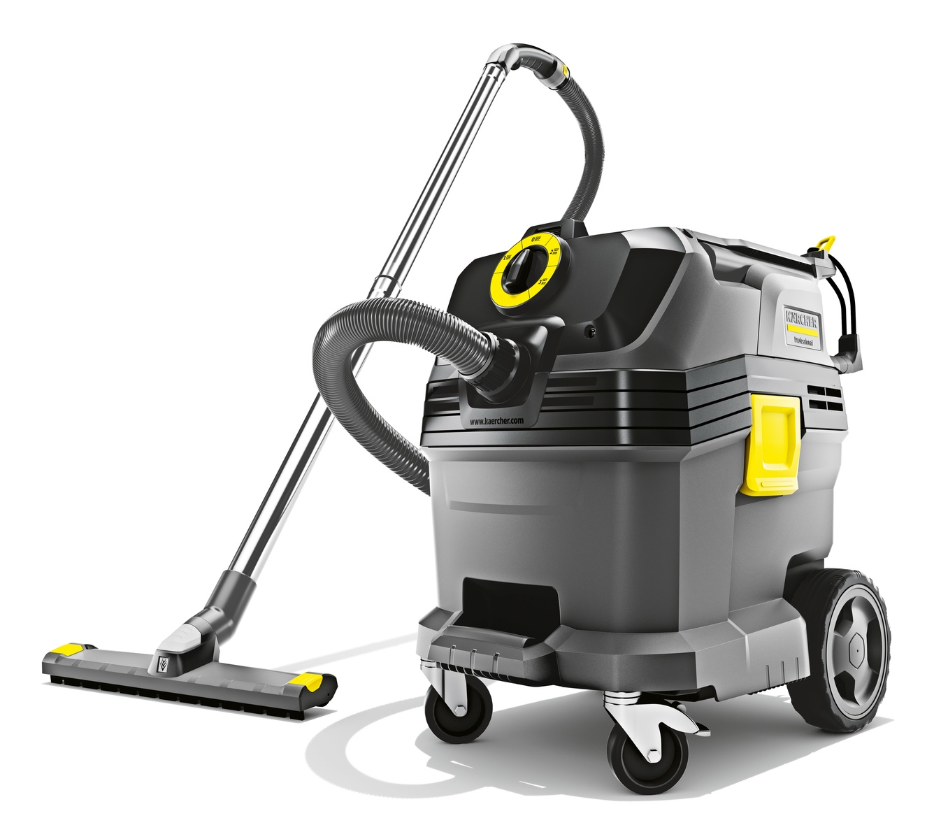 Professioneller Nass- und Trockensauger Kärcher NT 30/1 Tact Te L Adv mit automatischer Filterabreinigung, ideal für Baustelle und Werkstatt.