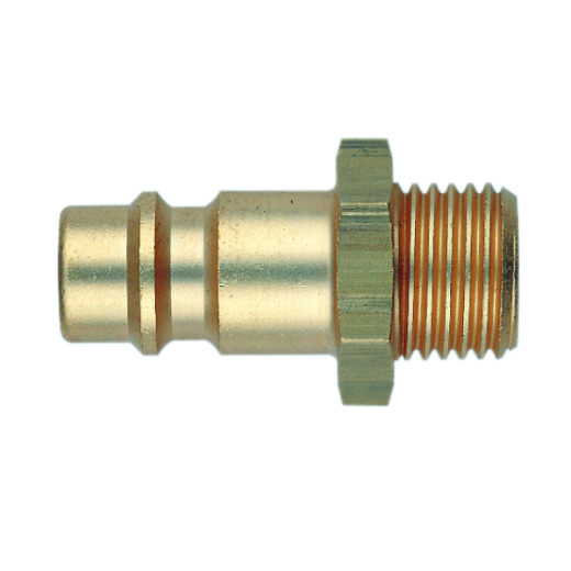 Stecknippel mit Außengewinde für Rohr- und Schlauchverbindungen Robuster Stecknippel mit Außengewinde aus Metall oder Kunststoff, geeignet zum sicheren Anschluss von Schläuchen oder Rohren in Druckluft- und Flüssigkeitssystemen.