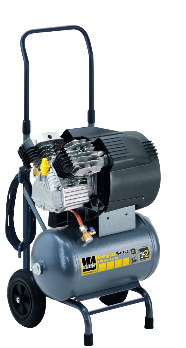 Kompressor CPM 360-10-20 WX mit 10 bar Arbeitsdruck und 20-Liter-Tank, ideal für Werkstatt, Heimgebrauch und kleinere industrielle Druckluftanwendungen.