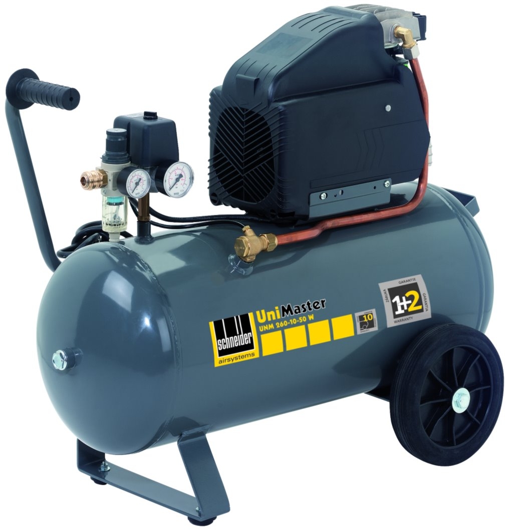 UNM 260-10-50 W Kompressor für Werkstatt und Industrie, liefert stabile Druckluft für Werkzeuge und Anlagen mit hoher Effizienz und langlebigem Design.