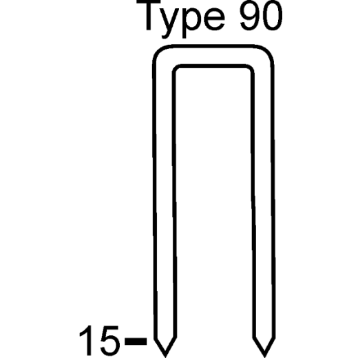 2000 Klammern Typ KL90/15CNKH, geeignet für Tacker- und Nagelgeräte, ideal für sichere Befestigungen in Holz, Stoff oder Papier.